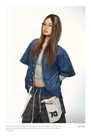 gradient denim shirt