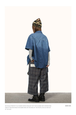 gradient denim shirt