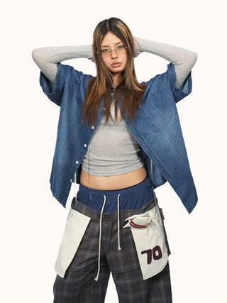 gradient denim shirt