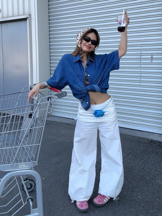 gradient denim shirt