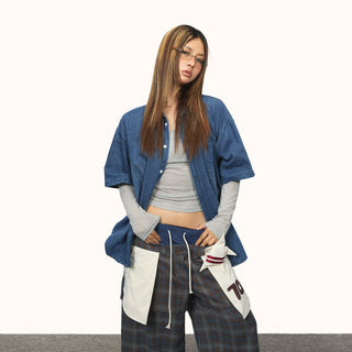 gradient denim shirt