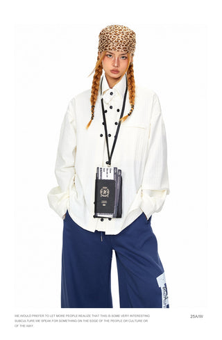 Double-Breasted Texture Shirt