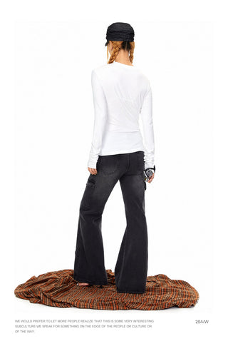 Personality Belt V-Neck Top