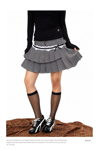 Bow Lace Stitching Skirt