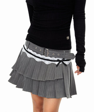 Bow Lace Stitching Skirt