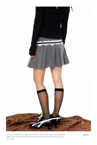 Bow Lace Stitching Skirt