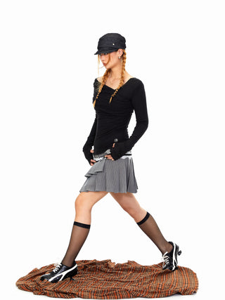 Bow Lace Stitching Skirt