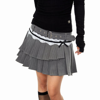 Bow Lace Stitching Skirt