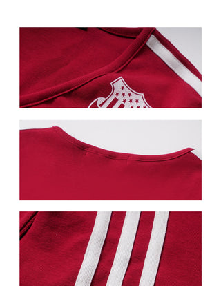 Sports Print Half-Zip Top