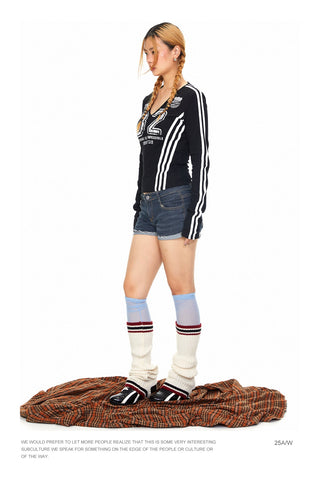 Sports Print Half-Zip Top