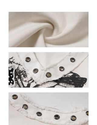 Rivet Butterfly Print Top