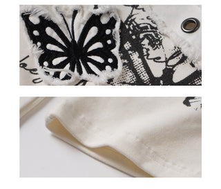 Rivet Butterfly Print Top