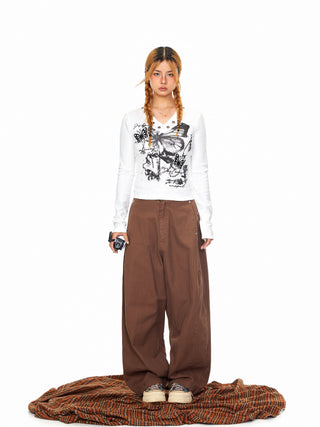Rivet Butterfly Print Top