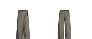 Houndstooth Lace-Up Pants