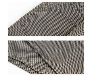 Houndstooth Lace-Up Pants