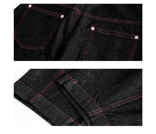 Contrast Color Line Jeans