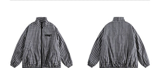 Double Zipper Plaid Jacket