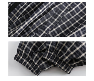 Double Zipper Plaid Jacket