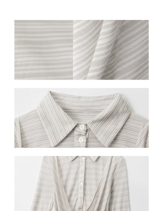Contrast Striped Polo Shirt