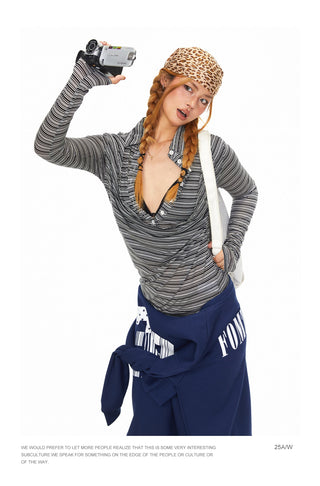 Contrast Striped Polo Shirt