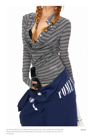Contrast Striped Polo Shirt