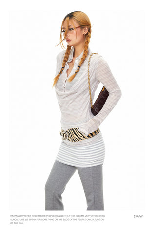 Contrast Striped Polo Shirt