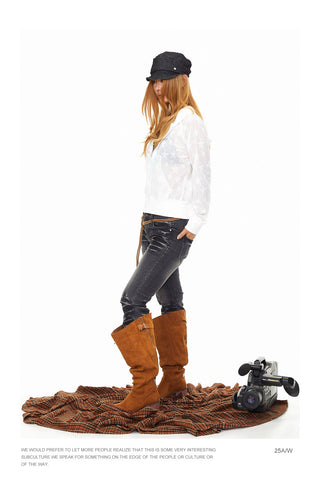 Retro Washed-Out Flared Jeans