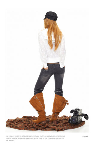 Retro Washed-Out Flared Jeans
