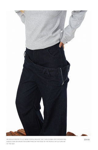 Fake Double Waist Jeans