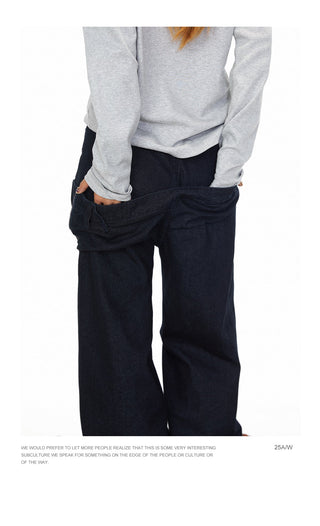 Fake Double Waist Jeans