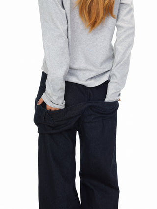 Fake Double Waist Jeans