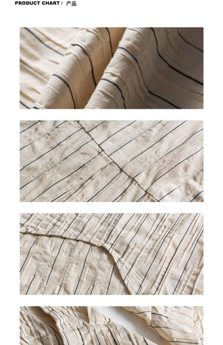 Vertical Striped Loose Shirt