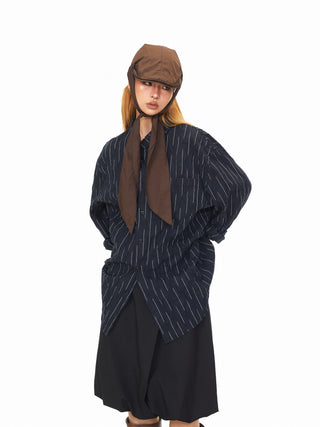 Vertical Striped Loose Shirt