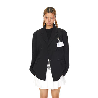 Vertical Striped Lapel Suit