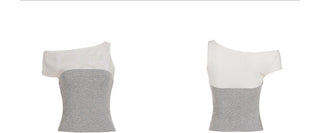 Hollow Mesh Off-Shoulder Top