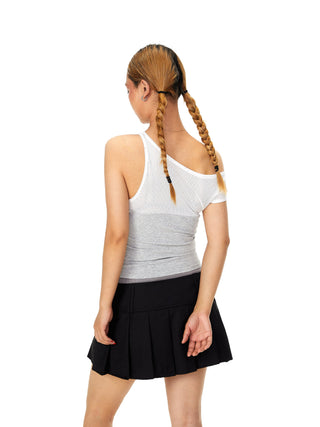 Hollow Mesh Off-Shoulder Top