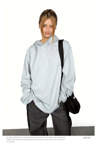 Patchwork Cropped Hooded Sweater