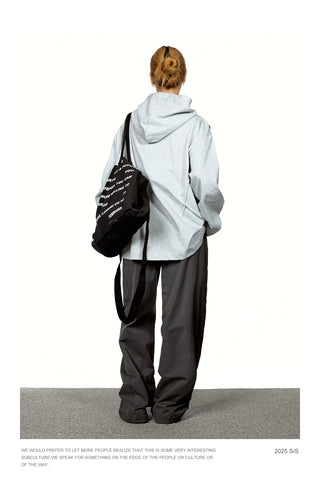 Patchwork Cropped Hooded Sweater