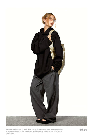 Patchwork Cropped Hooded Sweater