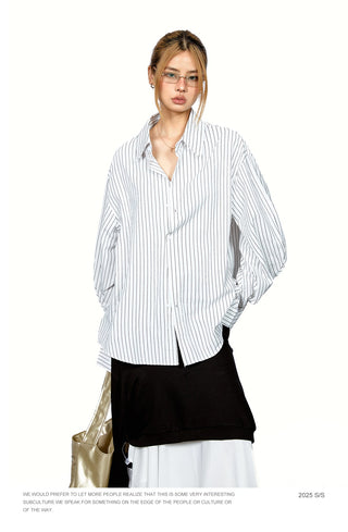 Vertical Striped Texture Shirt