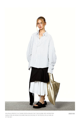 Vertical Striped Texture Shirt