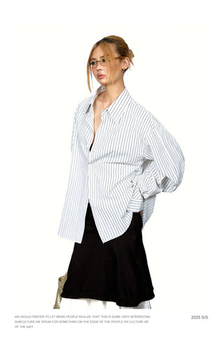 Vertical Striped Texture Shirt