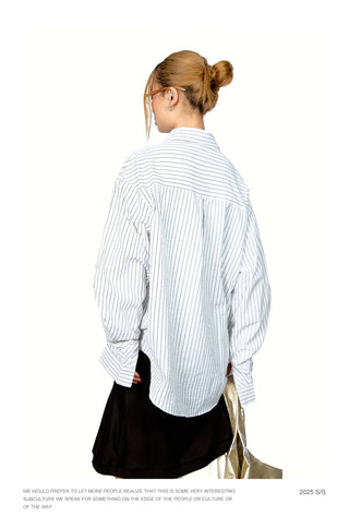 Vertical Striped Texture Shirt