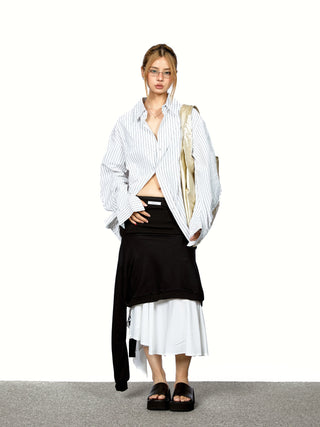 Vertical Striped Texture Shirt