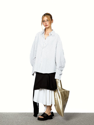 Vertical Striped Texture Shirt