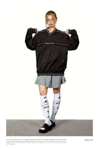 Contrast Letter Print Hoodie