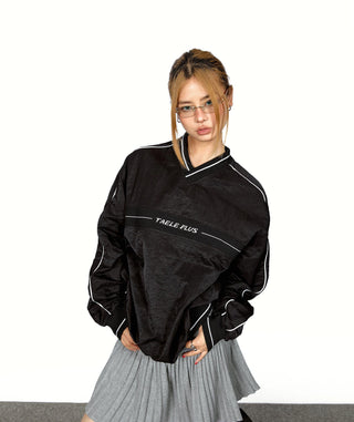 Contrast Letter Print Hoodie