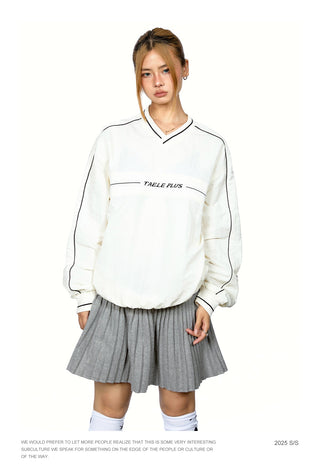 Contrast Letter Print Hoodie