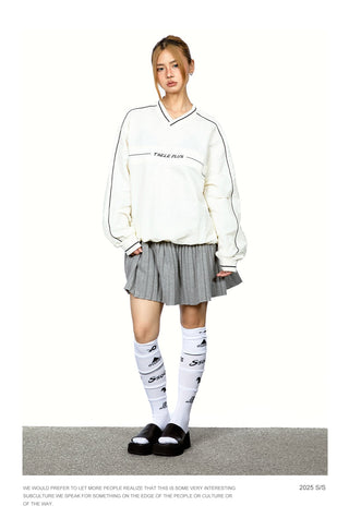 Contrast Letter Print Hoodie