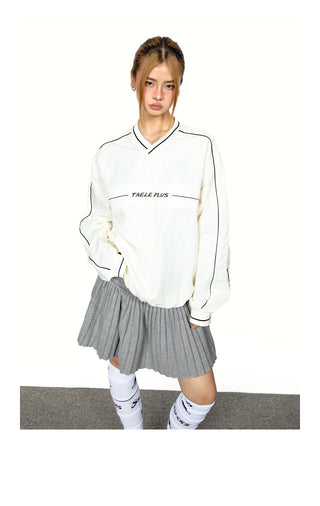 Contrast Letter Print Hoodie